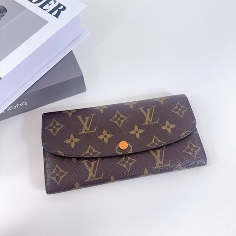 LV 路易威登 豆豆長款錢包 黃色內裡