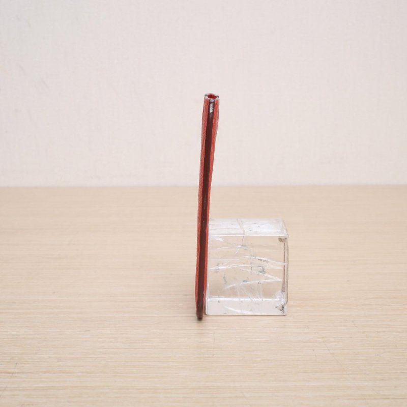 LOUIS VUITTON 紅色牛皮2012老花壓紋卡包肩背包-3