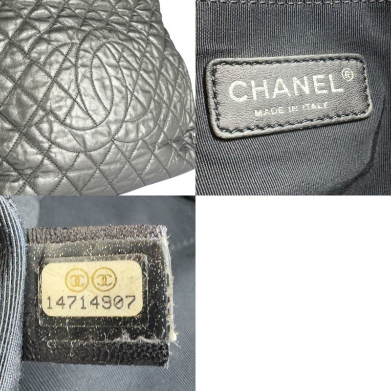 香奈兒女士金屬灰色皮革手提包 z7602-4