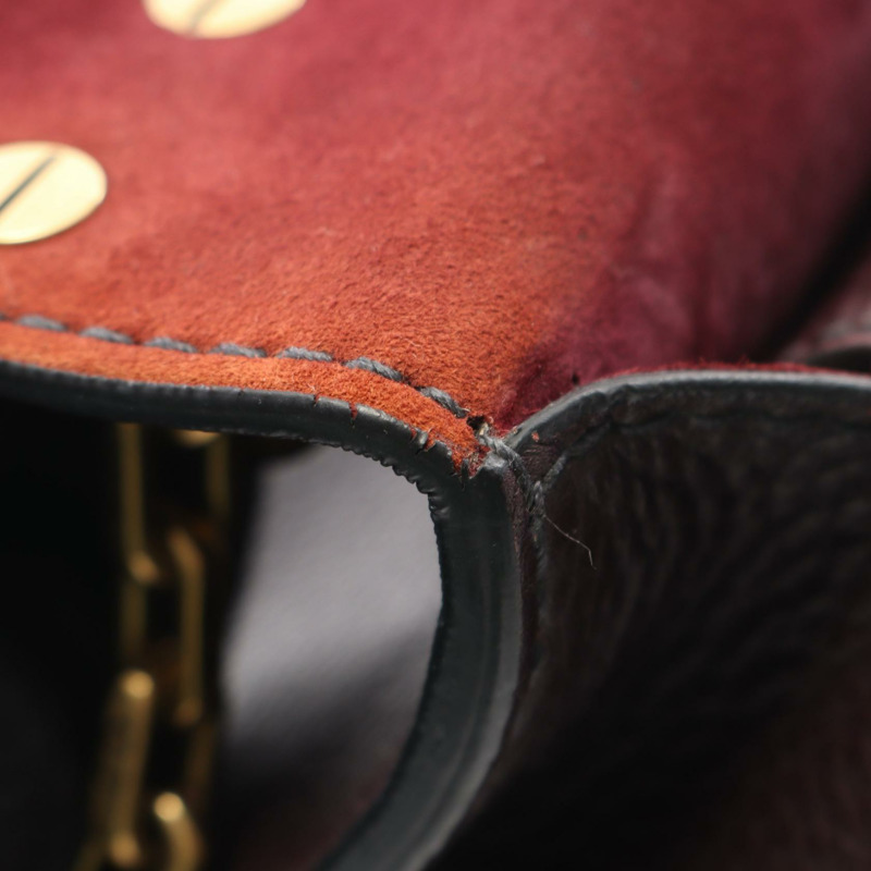 Christian Dior J'ADIOR 鏈條肩背包，波爾多紅皮革，二手女士標誌-6