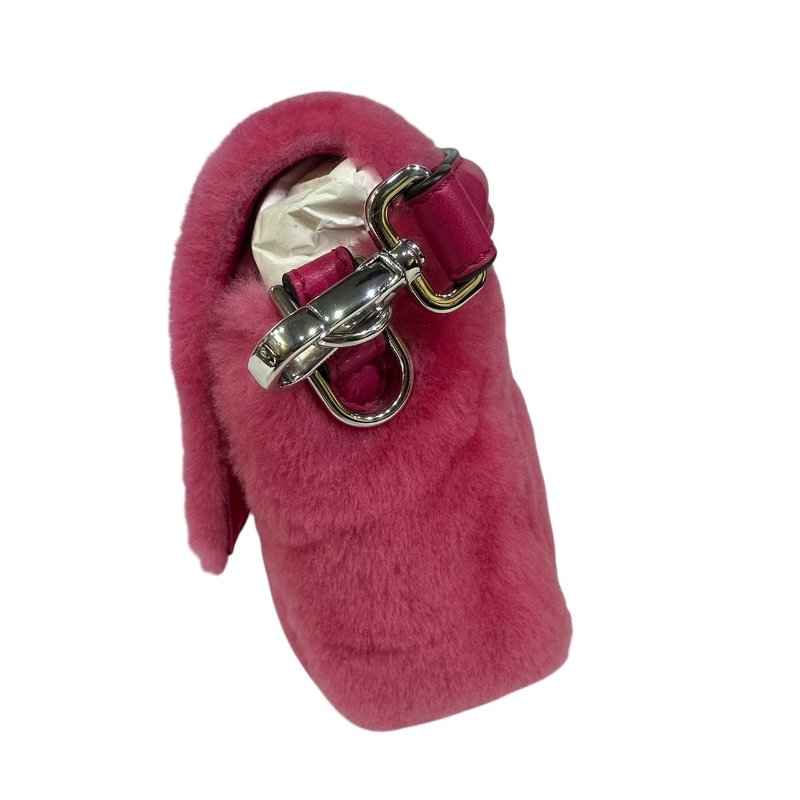 【美收精品】Fendi 桃粉紅色毛毛肩背包 4-479-3