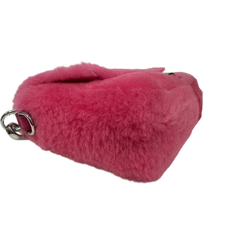【美收精品】Fendi 桃粉紅色毛毛肩背包 4-479-8