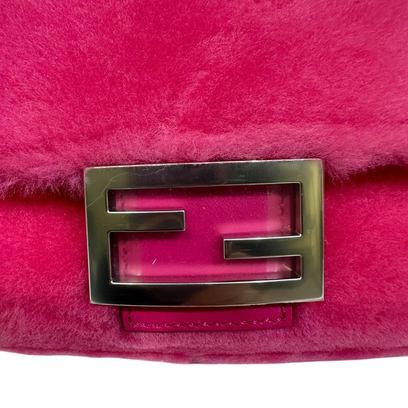【美收精品】Fendi 桃粉紅色毛毛肩背包 4-479-10