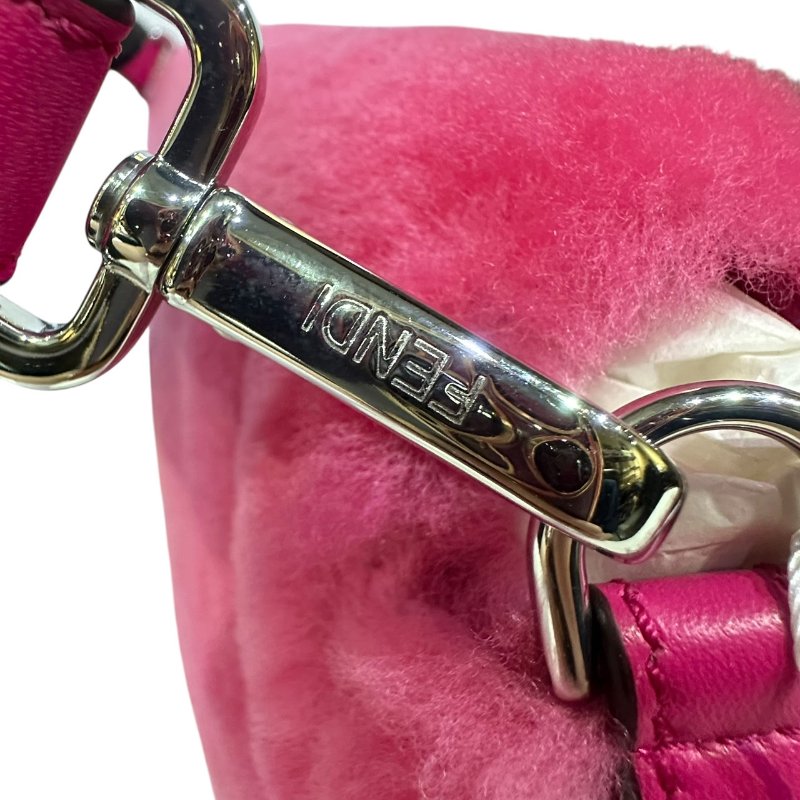 【美收精品】Fendi 桃粉紅色毛毛肩背包 4-479-11
