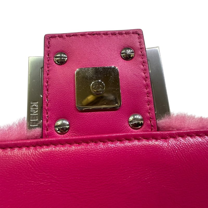 【美收精品】Fendi 桃粉紅色毛毛肩背包 4-479-13