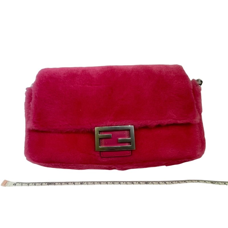 【美收精品】Fendi 桃粉紅色毛毛肩背包 4-479-18