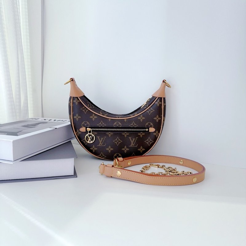 LV 路易威登 豌豆包 /月亮包 晶片 98新-0