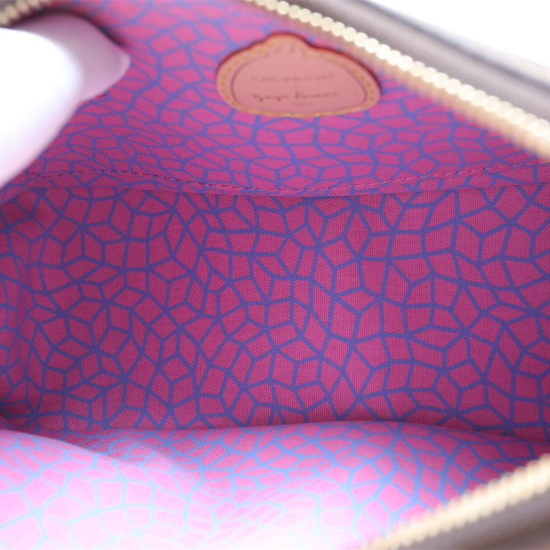 LOUIS VUITTON 老花PVC晶片BOULOGNE牛角包可拆卸肩帶南瓜圖案肩背包-3