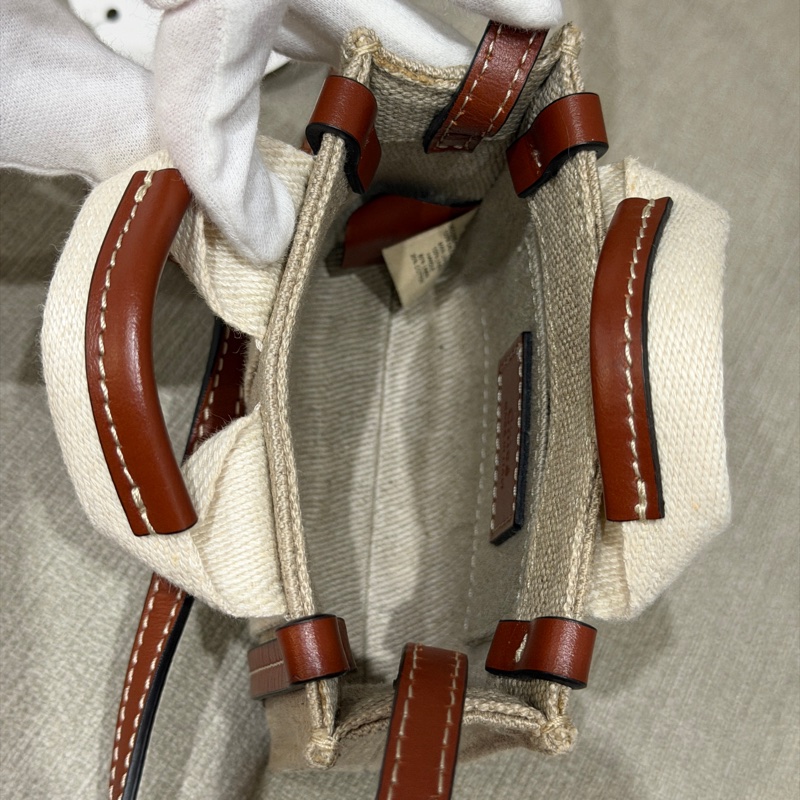 Chloe nano Woody 迷你帆布斜背包 全新-6