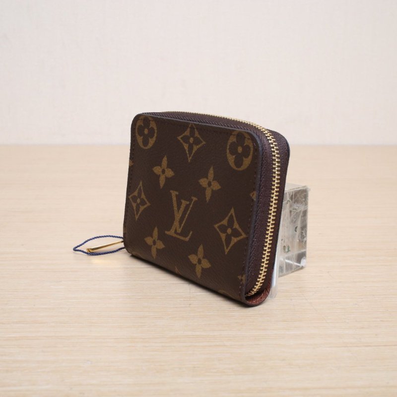 LOUIS VUITTON 老花PVC2021拉鏈零錢包卡包肩背包-2