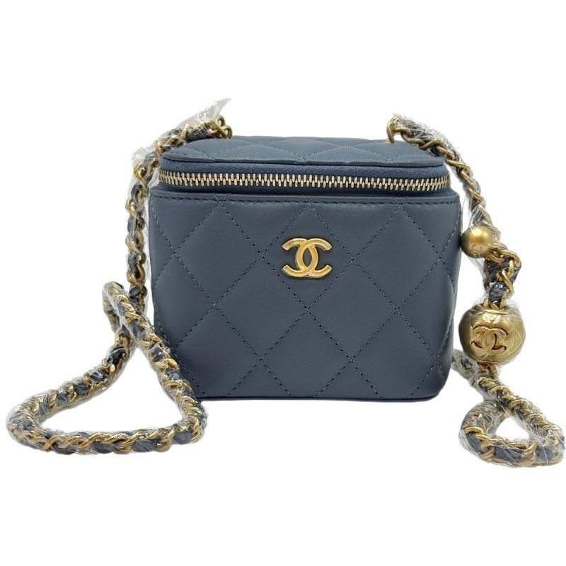 [ 2316 ]  香奈兒 Chanel 金球盒子包 霧霾藍（羊皮） 小號-0
