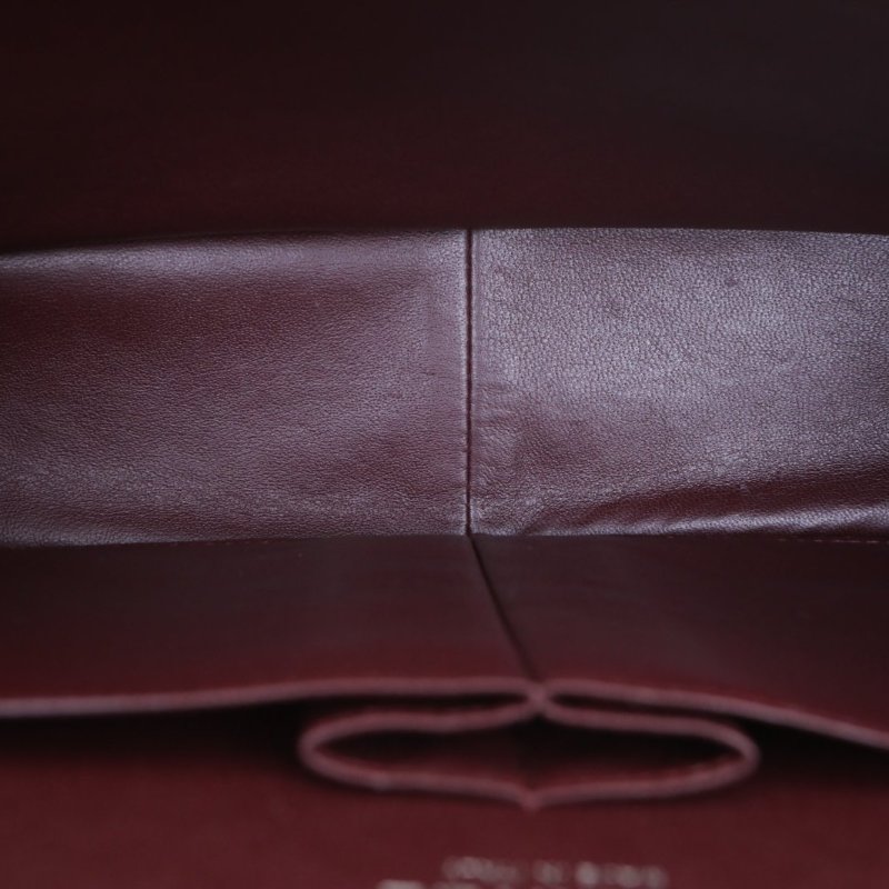 CHANEL CF口蓋包JUMBO30黑色荔枝牛皮17開銀扣肩背包-2