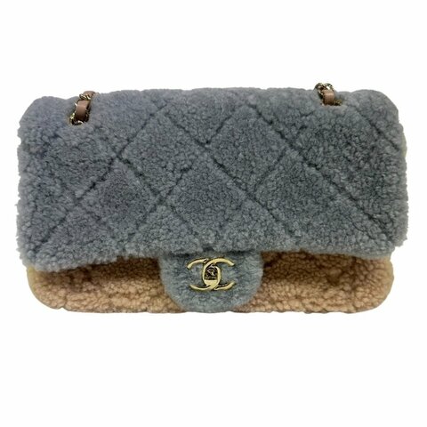 【美收精品】CHANEL藍粉黃毛毛CF 4-495