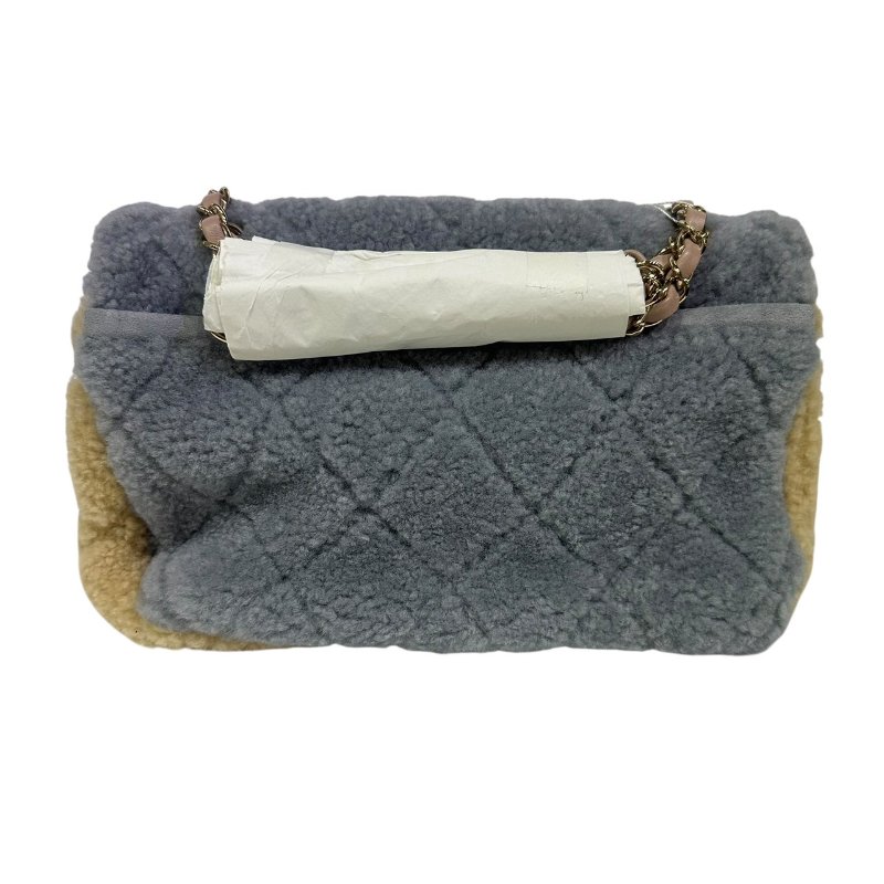 【美收精品】CHANEL藍粉黃毛毛CF 4-495-3