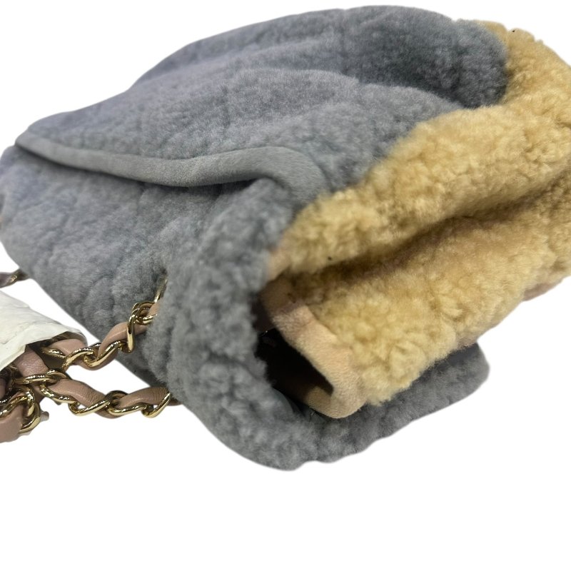 【美收精品】CHANEL藍粉黃毛毛CF 4-495-7