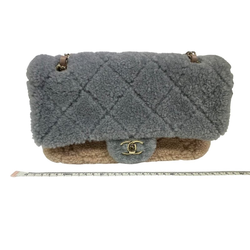 【美收精品】CHANEL藍粉黃毛毛CF 4-495-11