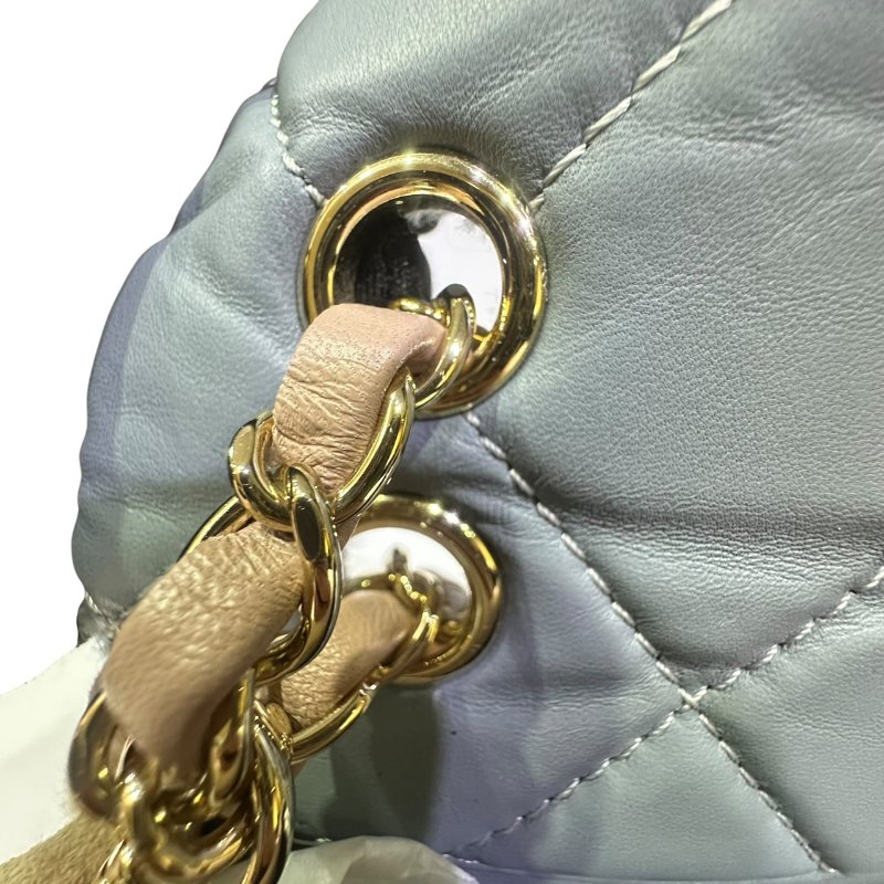 【美收精品】CHANEL藍粉黃毛毛CF 4-495-16