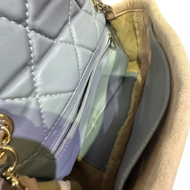 【美收精品】CHANEL藍粉黃毛毛CF 4-495-17