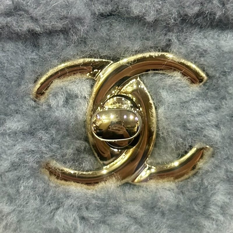 【美收精品】CHANEL藍粉黃毛毛CF 4-495-21