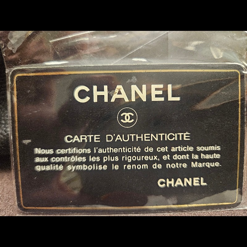 Chanel 黑色 荔枝 牛皮 托特包-4