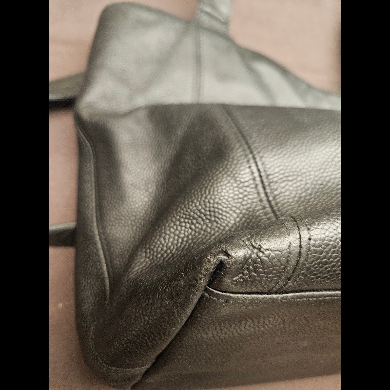 Chanel 黑色 荔枝 牛皮 托特包-19