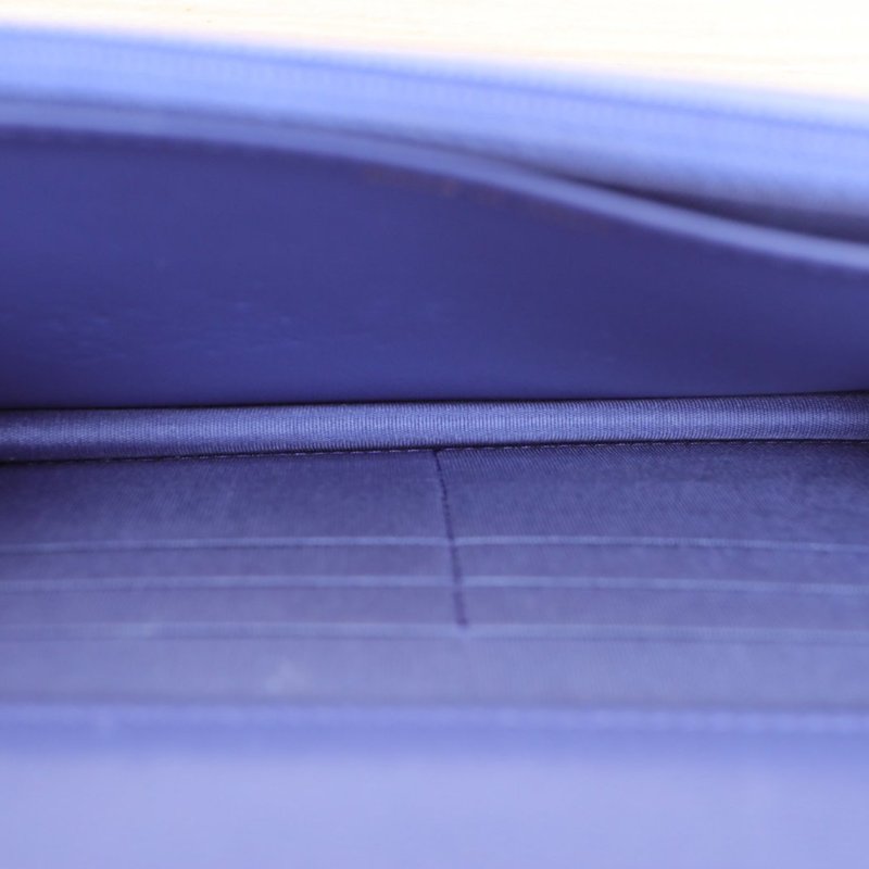 CHANEL 19BAG吸扣WOC19紫色羊皮30開金銀扣肩背包-3