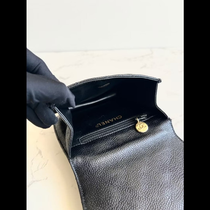 【LA LUNE】中古包 Chanel黑色金旋轉扣馬鞍包 斜背包 單肩包 側背包 二手包-4