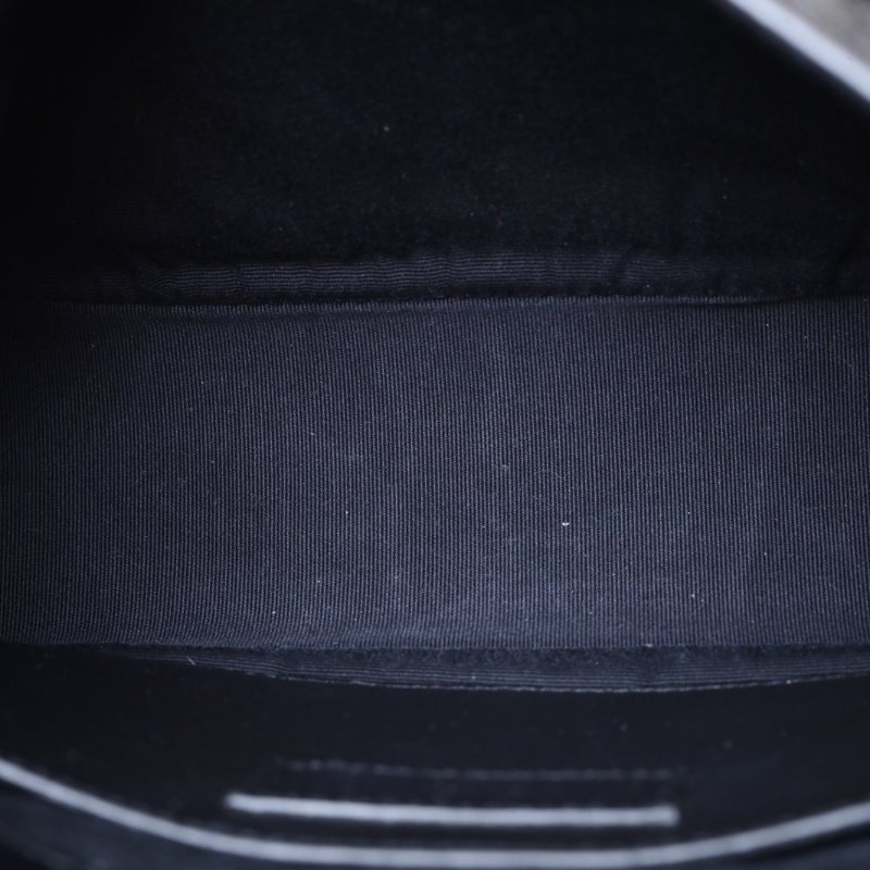 SAINT LAURENT NikiMini21黑色牛皮銀扣肩背包-2