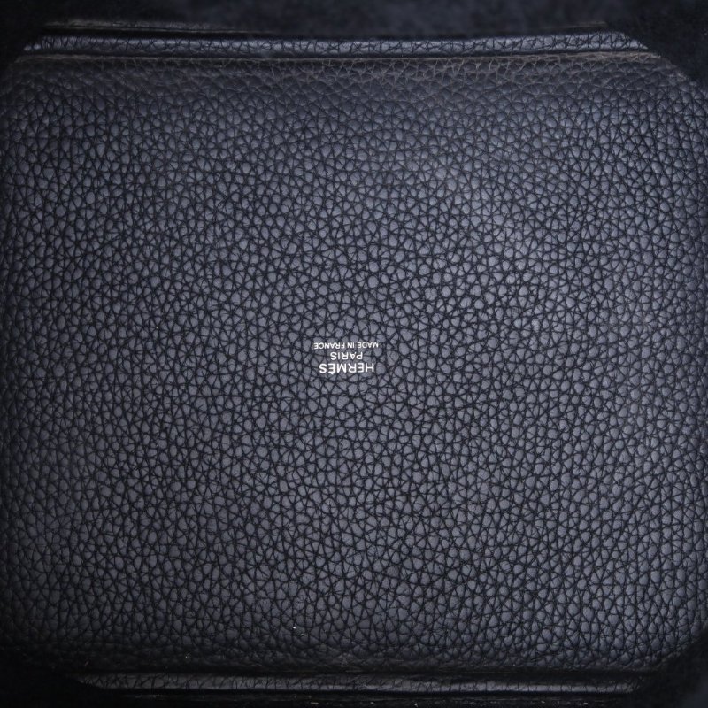 HERMES Picotin菜籃子2289黑色TC皮C刻銀扣肩背包-2
