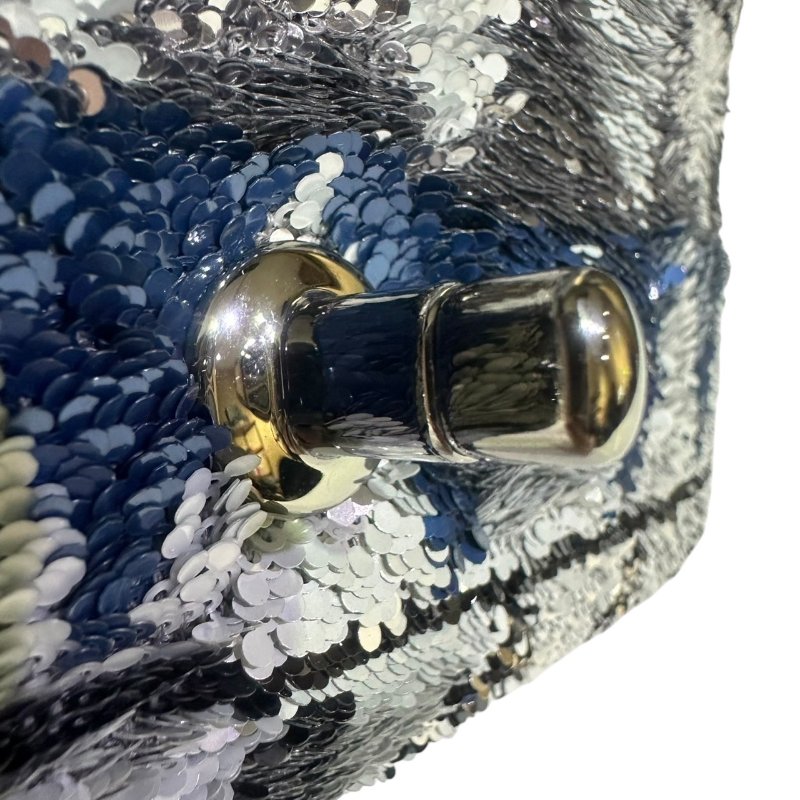 【美收精品】CHANEL藍銀色亮片CF 4-478-12