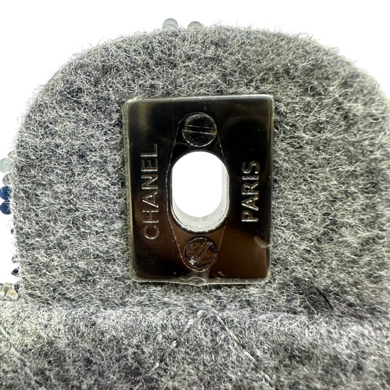 【美收精品】CHANEL藍銀色亮片CF 4-478-13