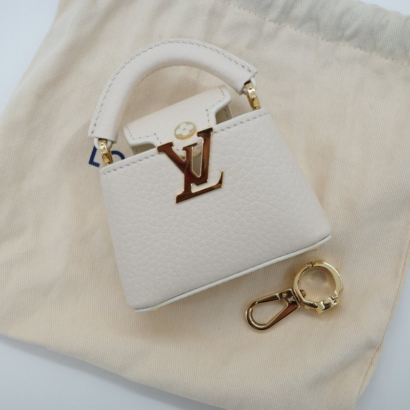 Louis Vuitton 路易威登 Capucines Mini 鵝黃色 小牛皮 手提包 肩背包 斜背包 手袋-9