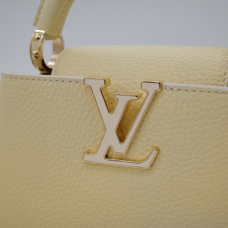 Louis Vuitton 路易威登 Capucines Mini 鵝黃色 小牛皮 手提包 肩背包 斜背包 手袋-15