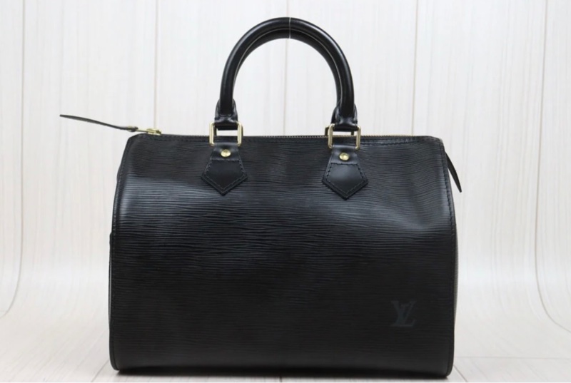 「JL精品代購」9新 Lv speedy 黑色水波紋 波士頓包-1