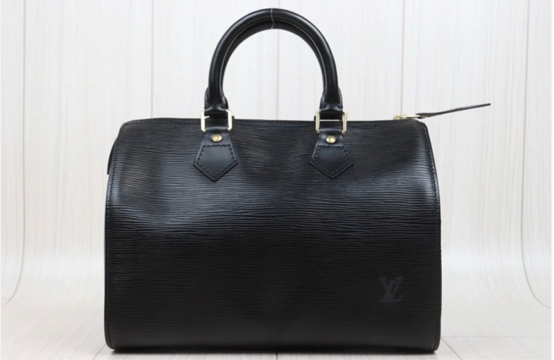 「JL精品代購」9新 Lv speedy 黑色水波紋 波士頓包-2