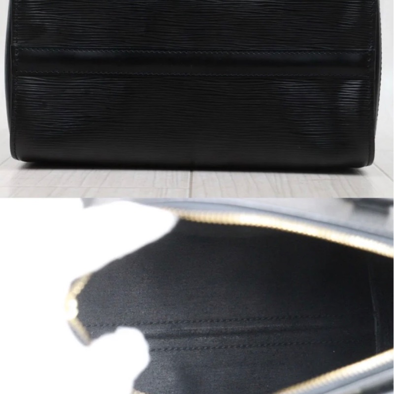 「JL精品代購」9新 Lv speedy 黑色水波紋 波士頓包-6