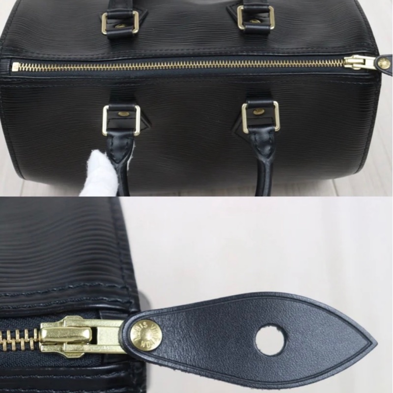 「JL精品代購」9新 Lv speedy 黑色水波紋 波士頓包-8