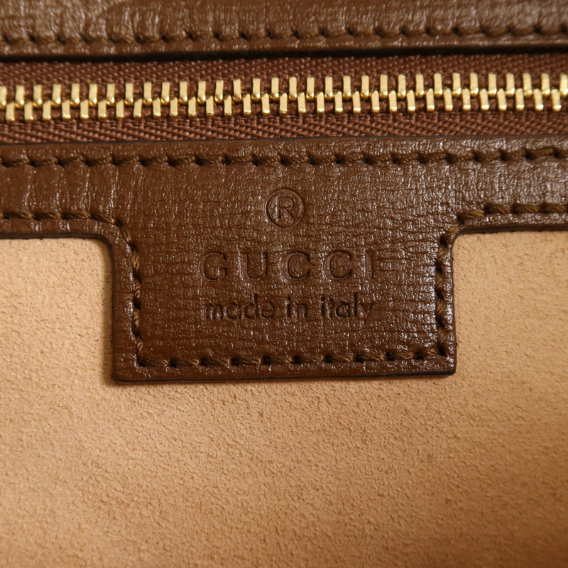 GUCCI 塗層帆布/牛皮皮革Jackie 1961 Medium金扣手挽肩背兩用袋-5