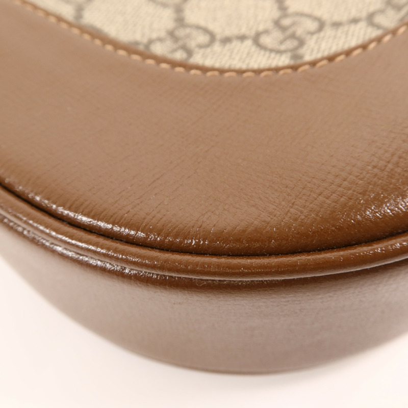 GUCCI 塗層帆布/牛皮皮革Jackie 1961 Medium金扣手挽肩背兩用袋-10