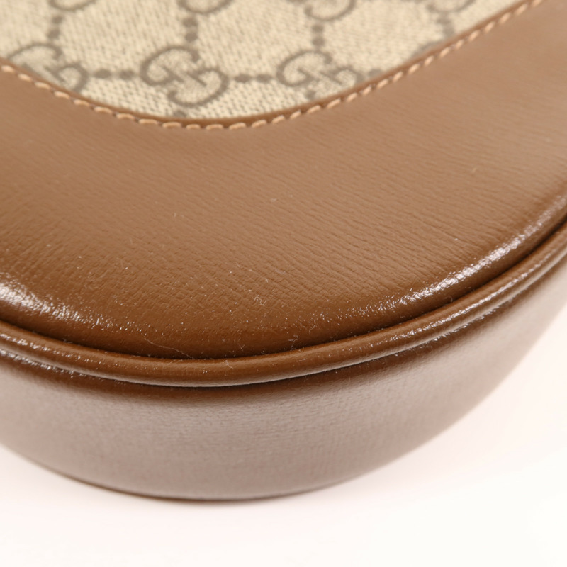 GUCCI 塗層帆布/牛皮皮革Jackie 1961 Medium金扣手挽肩背兩用袋-11