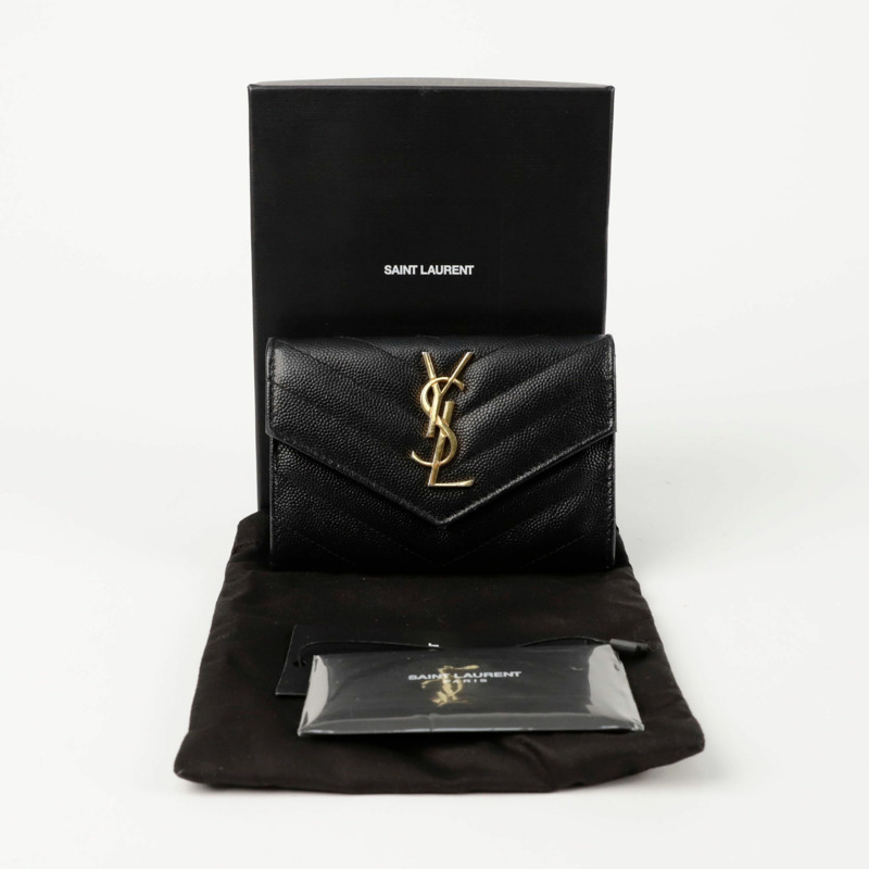 SAINT LAURENT Monogram Card Case Wallet 414404-0