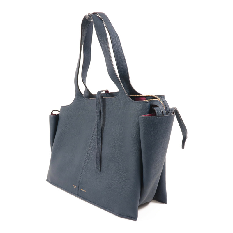 CELINE 牛皮皮革Tri-Fold金扣肩背袋-2