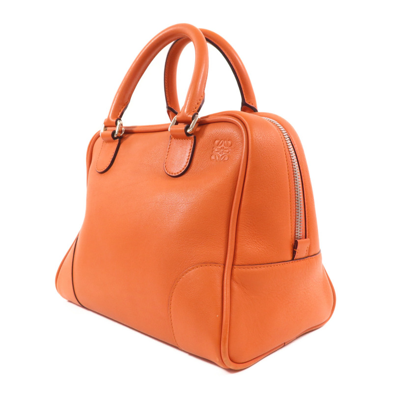 LOEWE 牛皮皮革2 Way Shoulder銀扣手挽肩背兩用袋-2