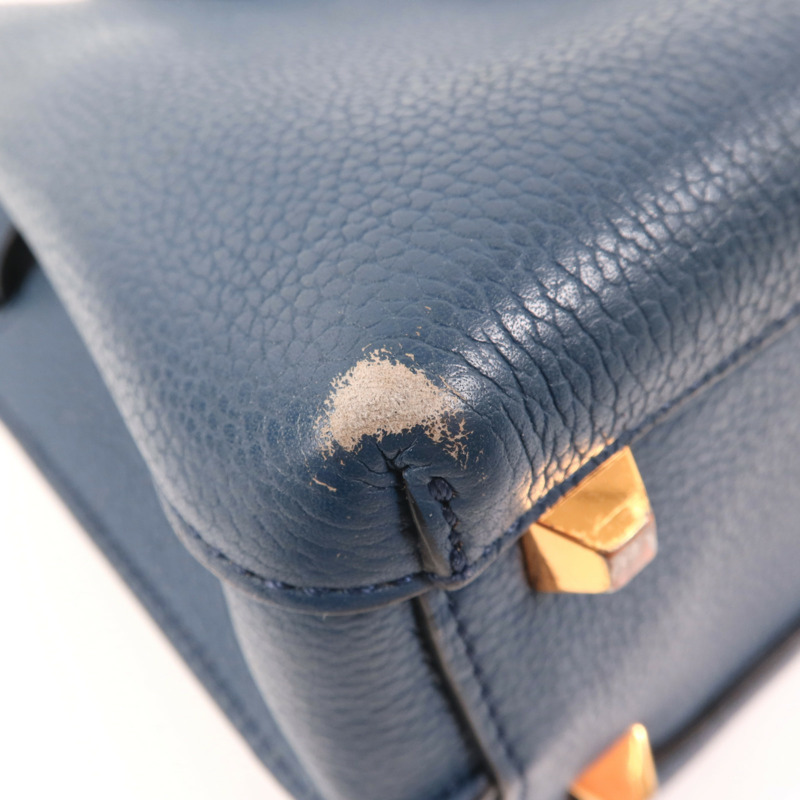 MCM 牛皮皮革2 Way Shoulder金扣手挽肩背兩用袋-6