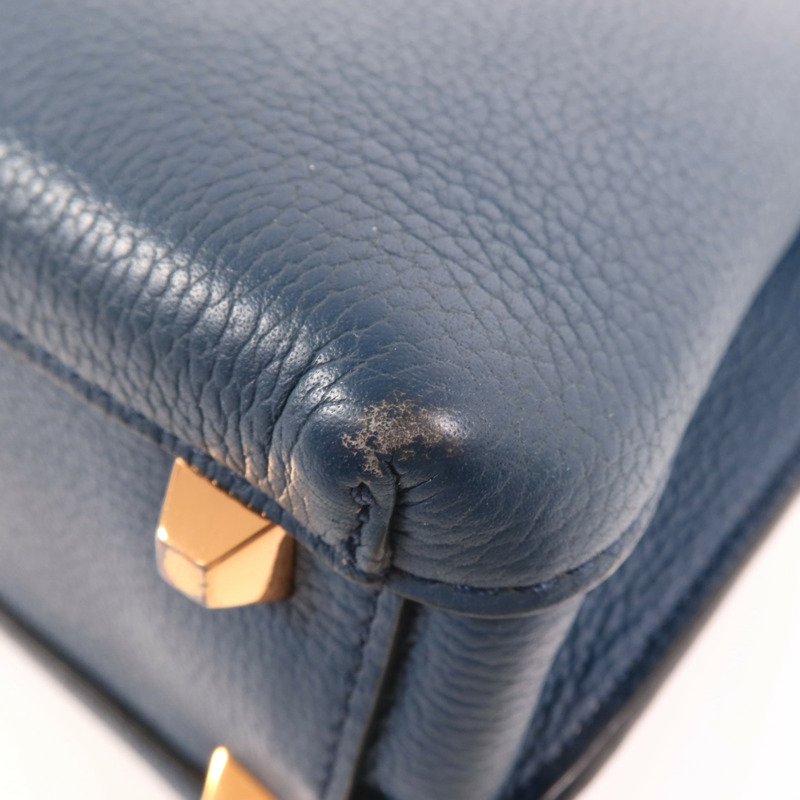 MCM 牛皮皮革2 Way Shoulder金扣手挽肩背兩用袋-7