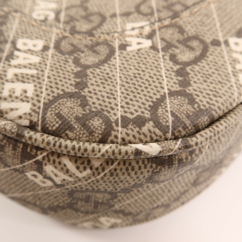 GUCCI 塗層帆布Gucci x Balenciaga Jackie 1961金扣手挽肩背兩用袋-9