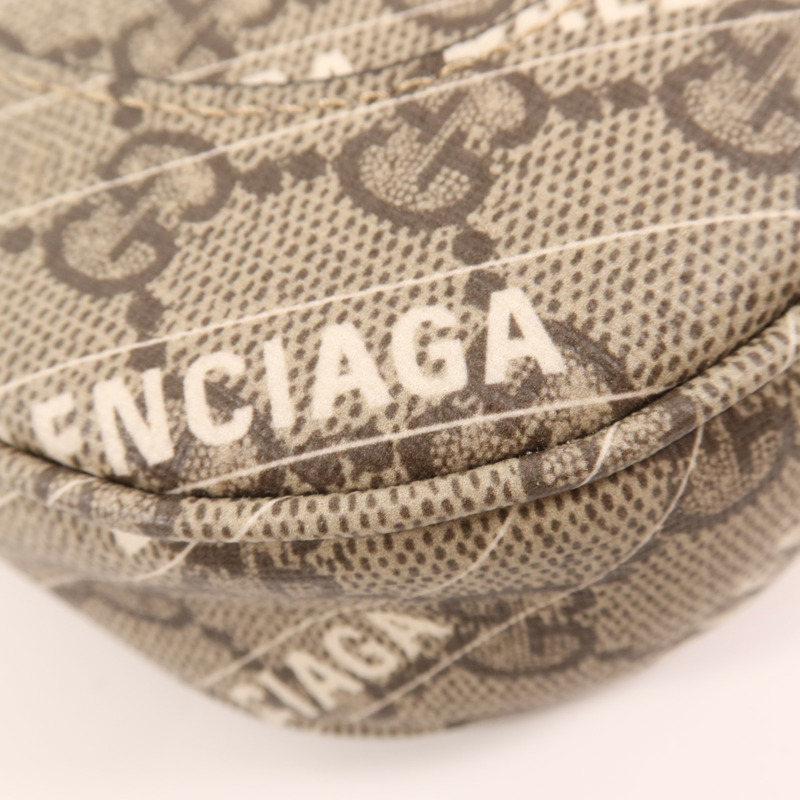 GUCCI 塗層帆布Gucci x Balenciaga Jackie 1961金扣手挽肩背兩用袋-10