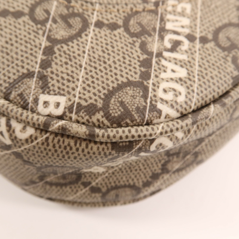 GUCCI 塗層帆布Gucci x Balenciaga Jackie 1961金扣手挽肩背兩用袋-11