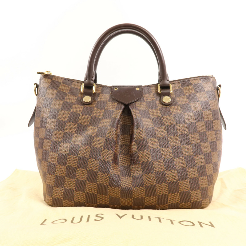 LOUIS VUITTON Damier Siena PM金扣手挽袋-17