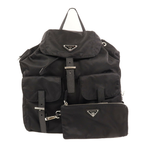 PRADA 尼龍Backpack銀扣背包